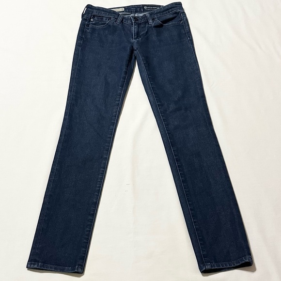 AG Adriano Goldschmied The Stilt Cigarette Leg Dark Stretch Denim Jeans - 25R - Picture 2 of 16
